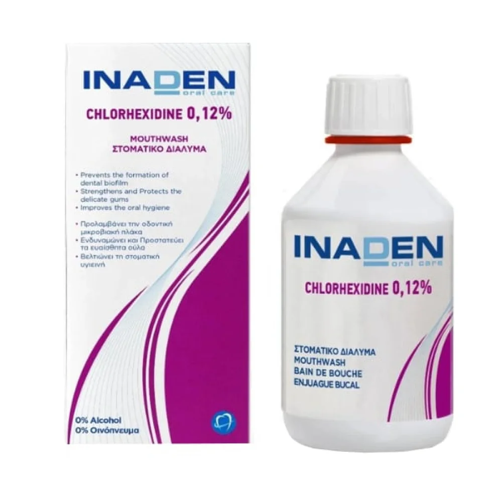 Φωτογραφία προϊόντος: Inaden Chlorhexidine 0.12% Mouthwash Στοματικό Διάλυμα Χλωρεξιδίνης 250ml