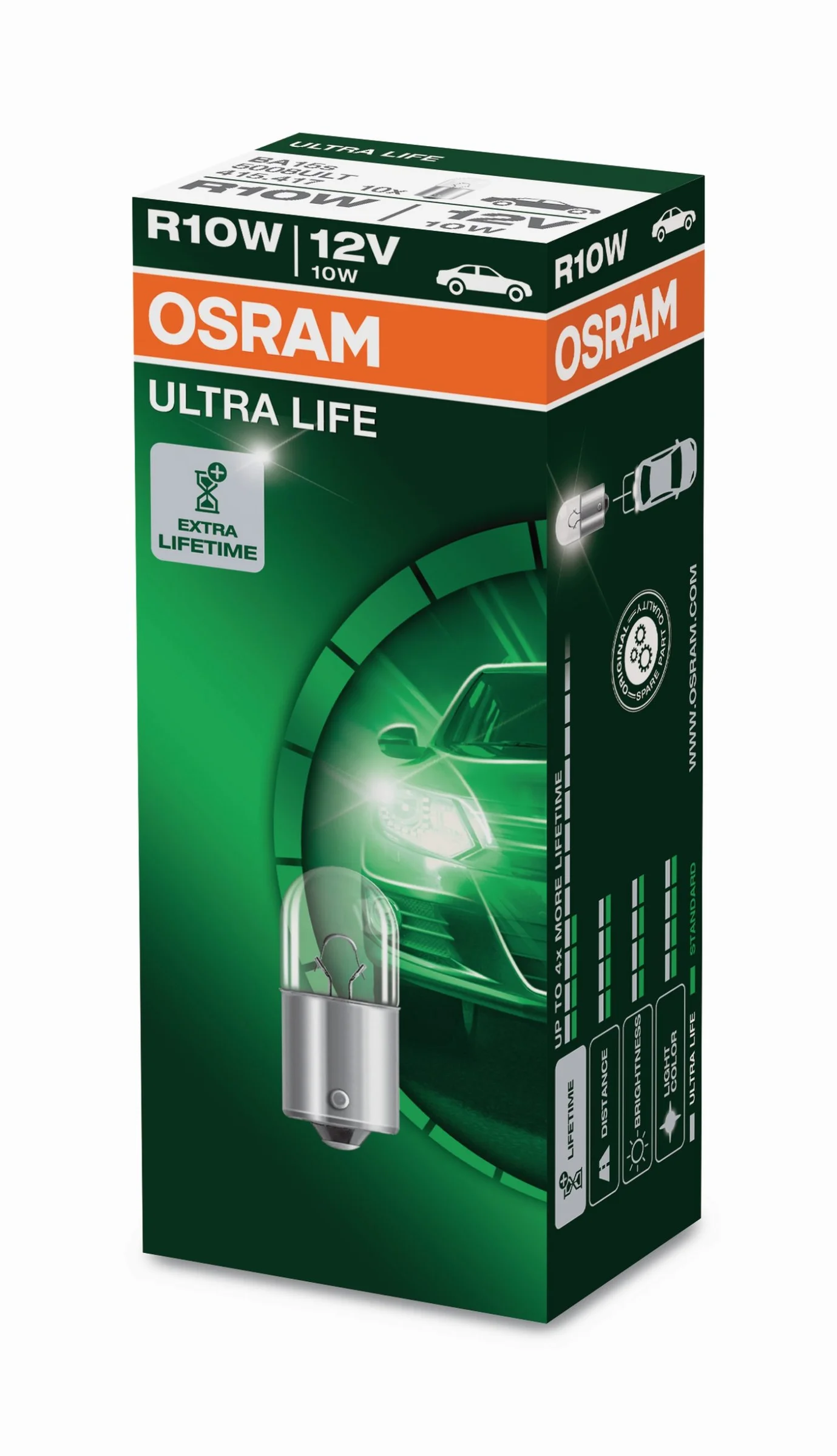 Φωτογραφία προϊόντος: OSRAM R10W BA15s ULTRA LIFE (5008ULT) 1τμχ