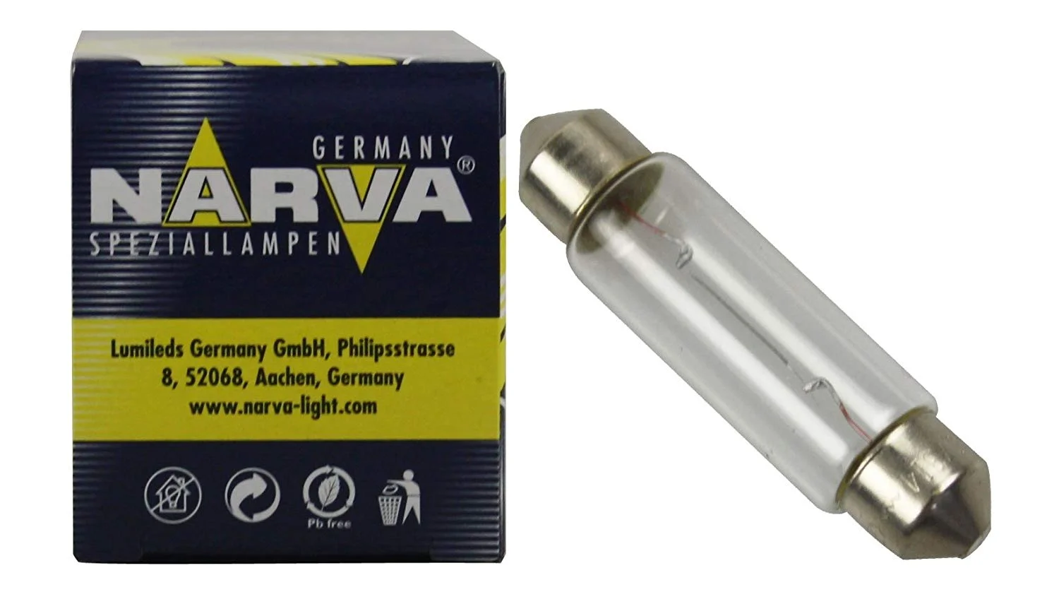 Φωτογραφία προϊόντος: NARVA ΣΩΛΗΝΩΤΗ T10.5X43 12V-10W (1 τεμάχιo) (17314)