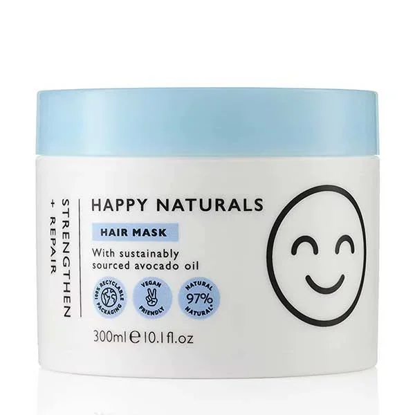 Φωτογραφία προϊόντος: Happy Naturals Strengthen + Repair μάσκα μαλλιών 300ml