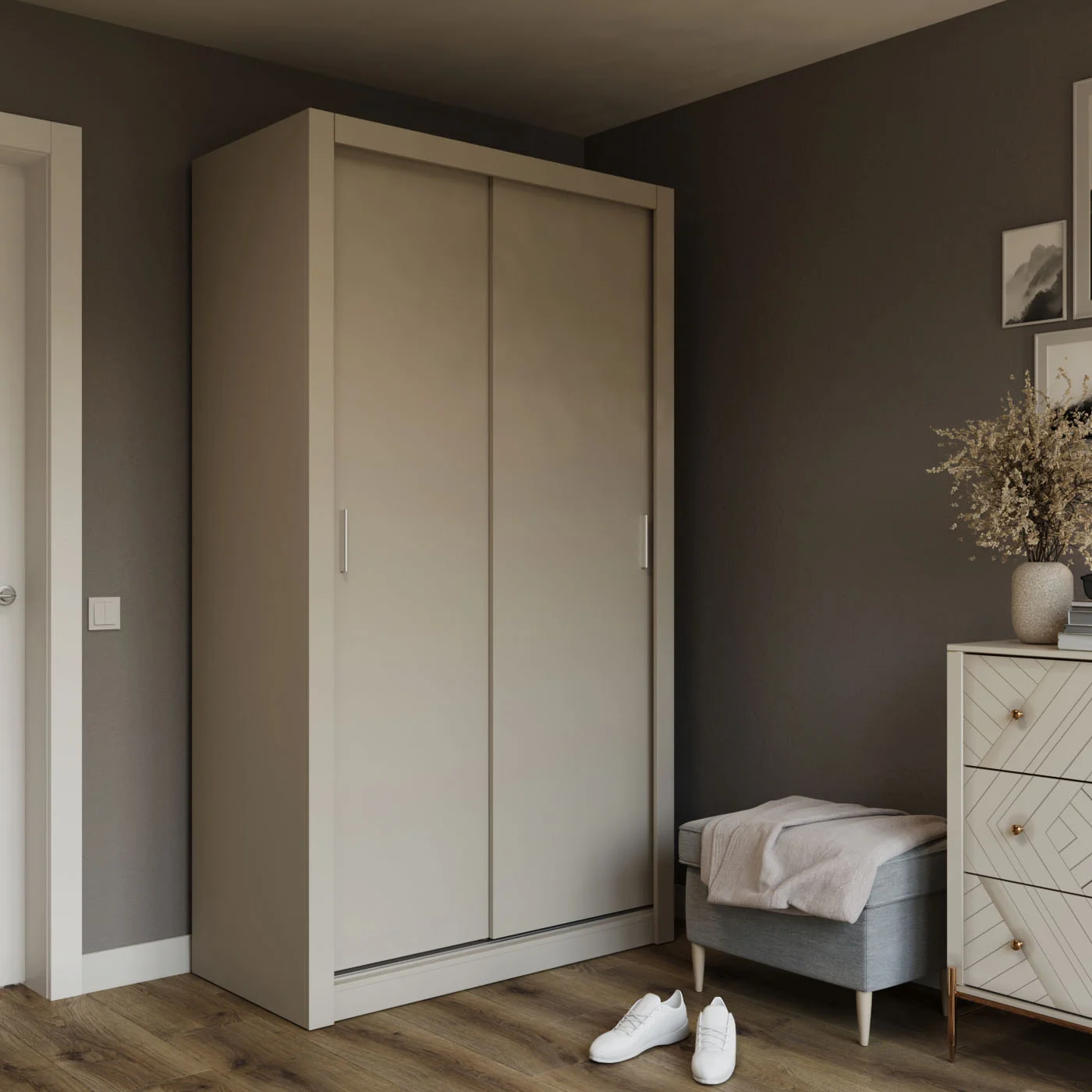 Φωτογραφία προϊόντος: AlphaB2B Ντουλάπα Linea Cashmere GR-LINEA-4 120x60x215cm