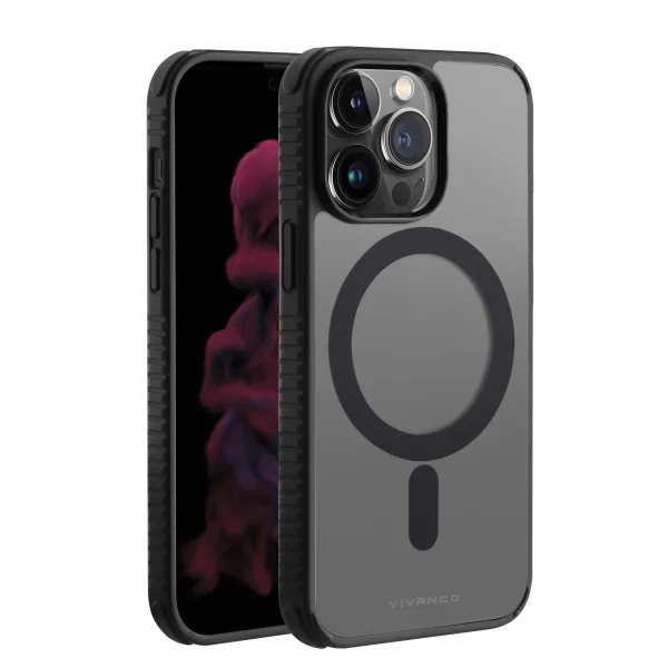 Φωτογραφία προϊόντος: VIVANCO MAG SOLID ELITE COVER IPHONE 14 PRO semi-transparent black backcover
