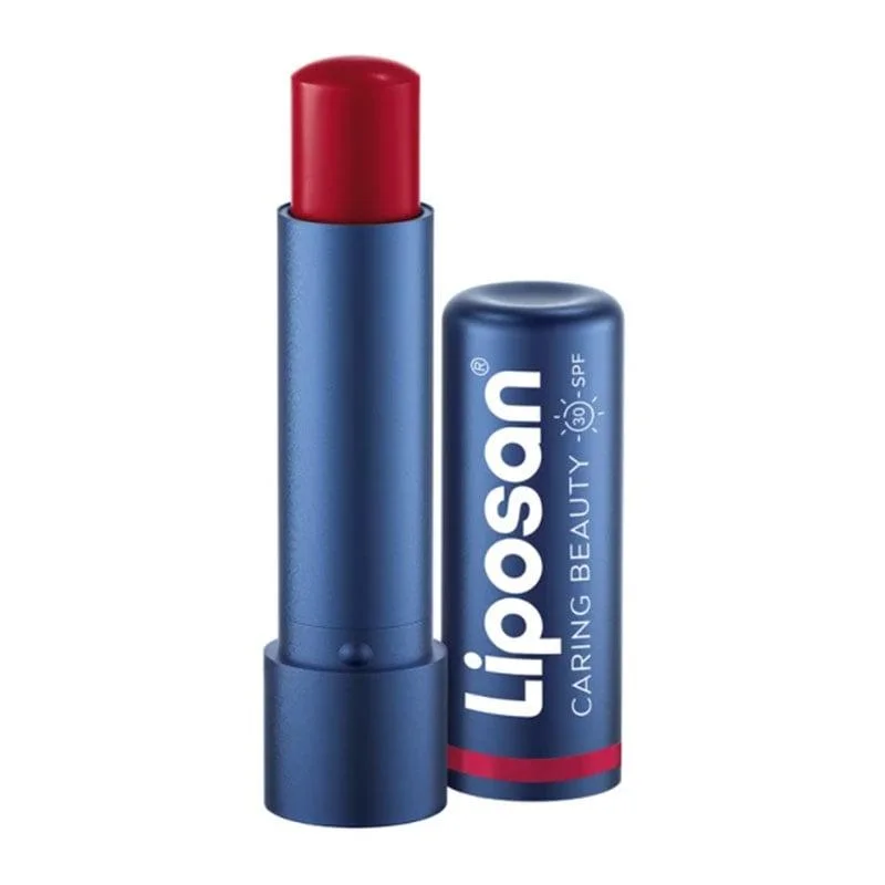 Φωτογραφία προϊόντος: Liposan Caring Beauty Lip & Cheek Ενυδατικό Βάλσαμο Χειλιών Red SPF30 4,8g