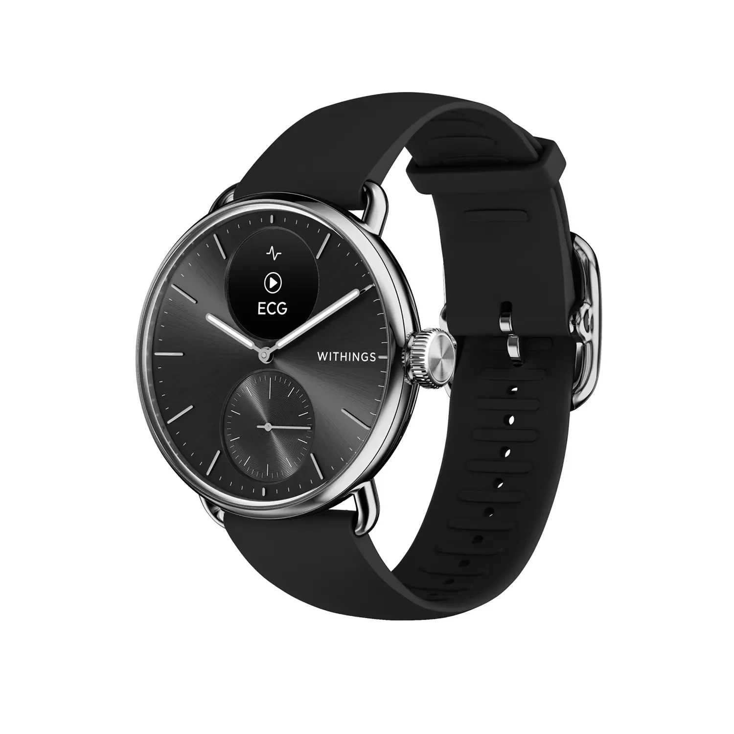 Φωτογραφία προϊόντος: WITHINGS Scanwatch 2 38mm με Ηλεκτροκαρδιογράφημα, Καρδιακό Παλμό + Οξύμετρο Black