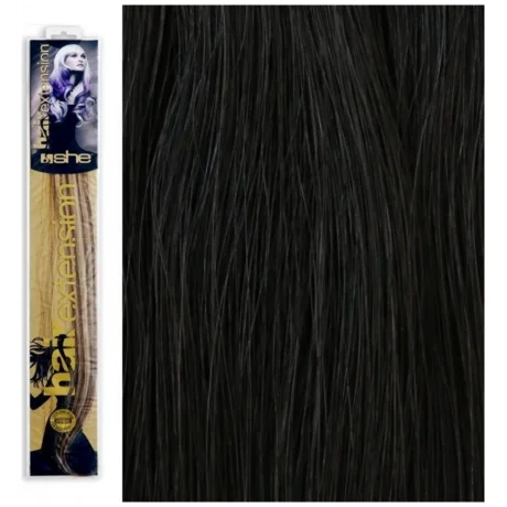 Φωτογραφία προϊόντος: She By Socap Hair Extensions Τούφα 100% Φυσική Τρίχα 55/60cm - No 1B (Συσκευασία 10 Τούφες)