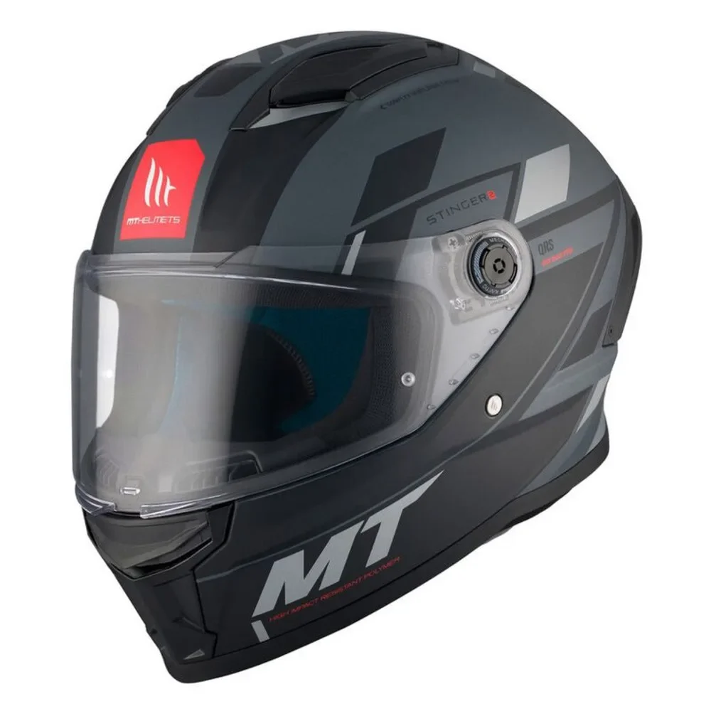 Φωτογραφία προϊόντος: ΚΡΑΝΟΣ FULL FACE STINGER 2 ZIVZE C2 BLACK/GREY MATT ECE 22.06 | MT