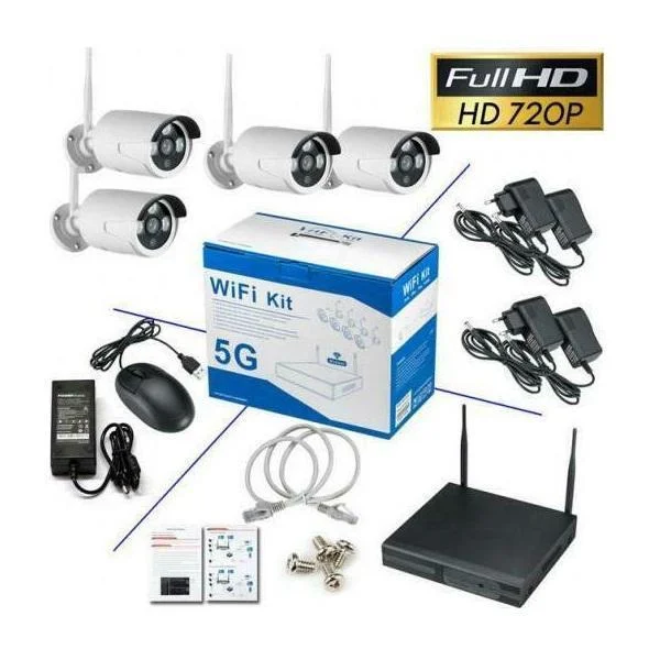 Φωτογραφία προϊόντος: OEM NVR Kit 5G Ολοκληρωμένο Σύστημα CCTV Wi-Fi με 4 Ασύρματες Κάμερες