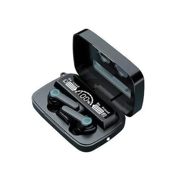 Φωτογραφία προϊόντος: OEM Bluetooth Handsfree Ακουστικά με Αντοχή στον Ιδρώτα και Θήκη Φόρτισης Μαύρα Valdus M19 In-ear