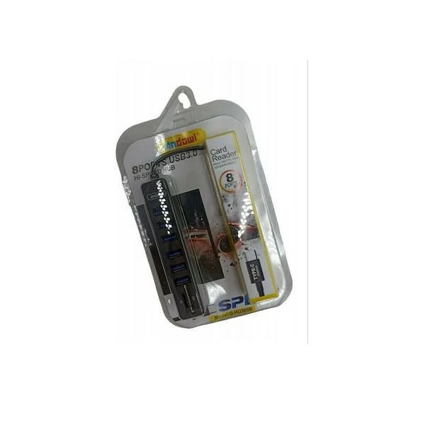 Φωτογραφία προϊόντος: OEM USB 3.0 Hub 8 Θυρών με σύνδεση USB-A Andowl Q-HU300B