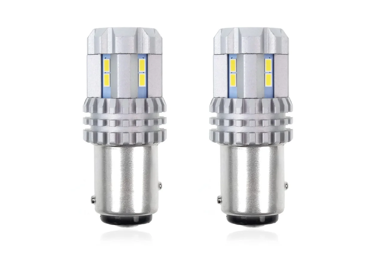 Φωτογραφία προϊόντος: P21/5W BAY15d 12/24V 22 LED SMD Ultrabright 3020 Canbus Λευκό 2τεμ