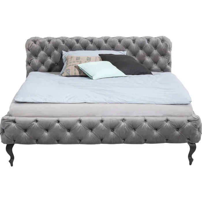 Φωτογραφία προϊόντος: KARE Κρεβάτι Desire Velvet Silver Grey 180x200 cm 197x228x100εκ - Γκρι - 197Μx228Πx100Υ