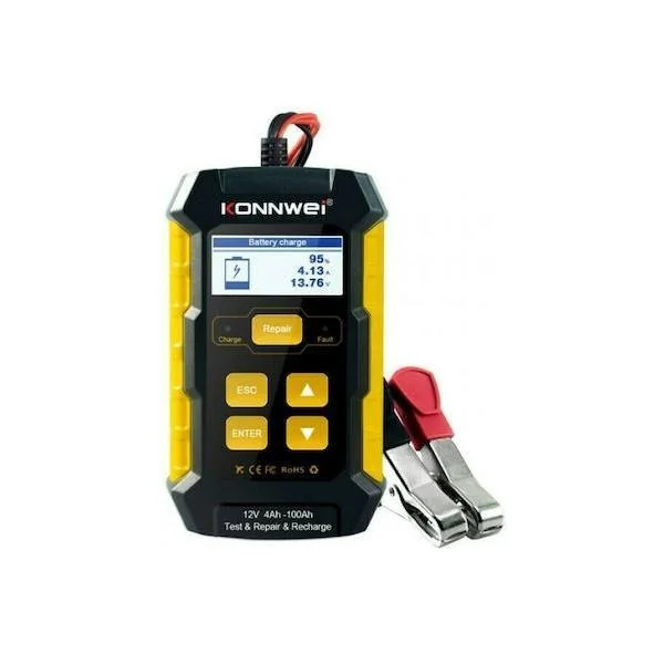 Φωτογραφία προϊόντος: OEM Konnwei KW510 Ψηφιακό Battery Tester με Κροκοδειλάκια 12V