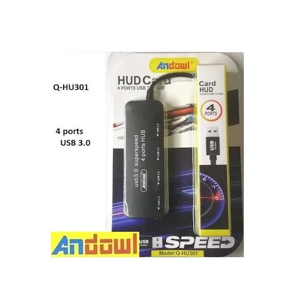 Φωτογραφία προϊόντος: OEM Andowl Q-HU301 USB 3.0 Hub 4 Θυρών με σύνδεση USB-A