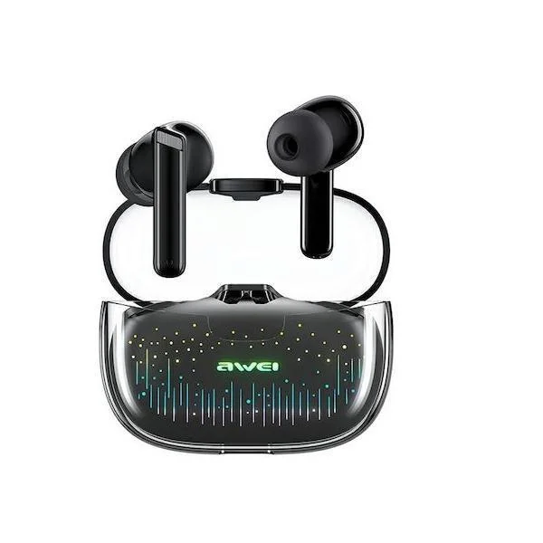 Φωτογραφία προϊόντος: OEM Awei T52 Pro In-ear Bluetooth Handsfree Ακουστικά με Αντοχή στον Ιδρώτα και Θήκη Φόρτισης Μαύρα