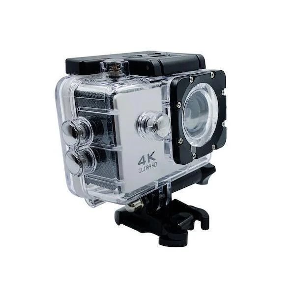 Φωτογραφία προϊόντος: OEM H16-6 Action Camera 4K Ultra HD Υποβρύχια (με Θήκη) με WiFi Γκρι με Οθόνη