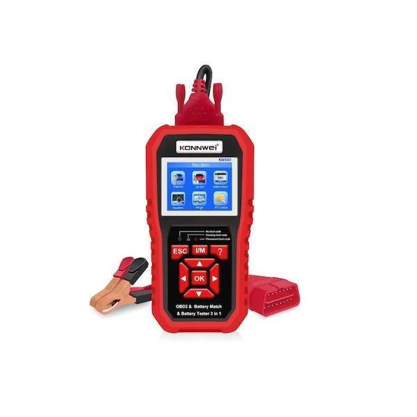 Φωτογραφία προϊόντος: OEM Konnwei KW880 Ψηφιακό Battery Tester με Κροκοδειλάκια