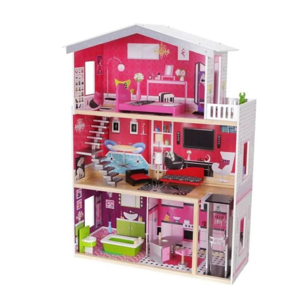 Φωτογραφία προϊόντος: MONI TOYS - 4118 Wooden doll house Isabella - 3800146220334