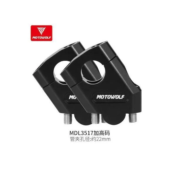 Φωτογραφία προϊόντος: OEM Motowolf 3517MDL Αποστάτες Τιμονιού 22mm Μαύροι