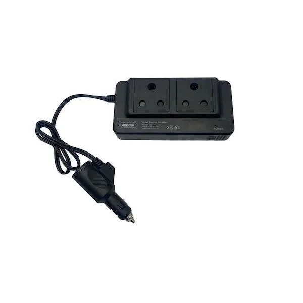 Φωτογραφία προϊόντος: OEM Andowl Inverter Αυτοκινήτου Τροποποιημένου Ημιτόνου 300W για 12V DC με 2xUSB Q-CC8200