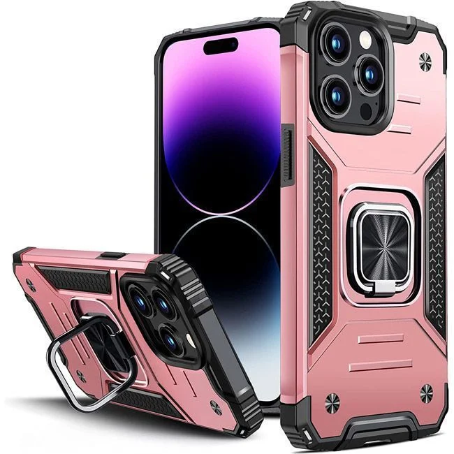 Φωτογραφία προϊόντος: Armor Ringstand Case Rose Gold iPhone 14 Pro