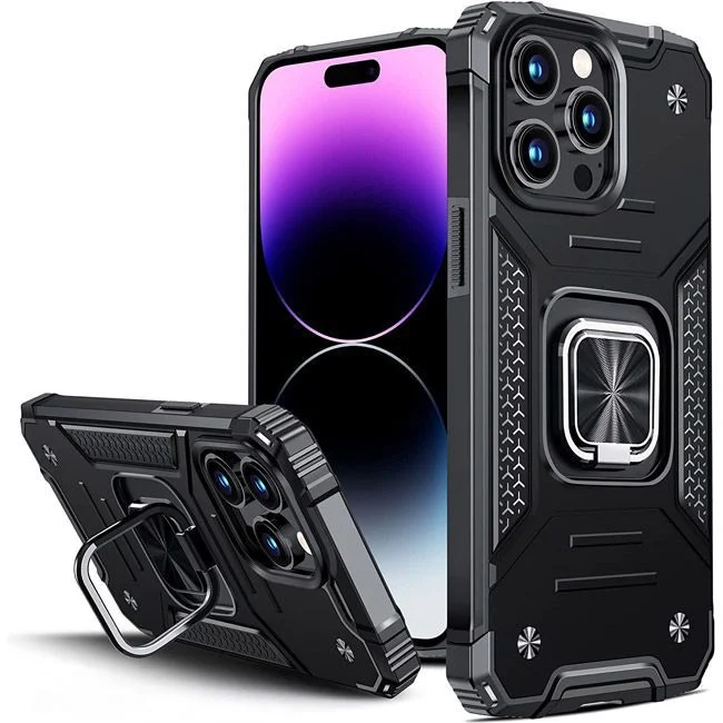 Φωτογραφία προϊόντος: Armor Ringstand Case Black iPhone 14 Pro