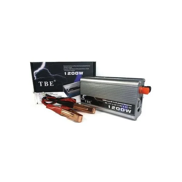 Φωτογραφία προϊόντος: OEM TBE Inverter Αυτοκινήτου Τροποποιημένου Ημιτόνου 1200W για Μετατροπή 12V DC σε 220V AC