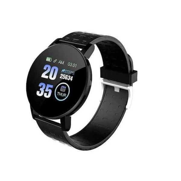 Φωτογραφία προϊόντος: OEM 119 Plus 43mm Smartwatch με Παλμογράφο (Μαύρο)
