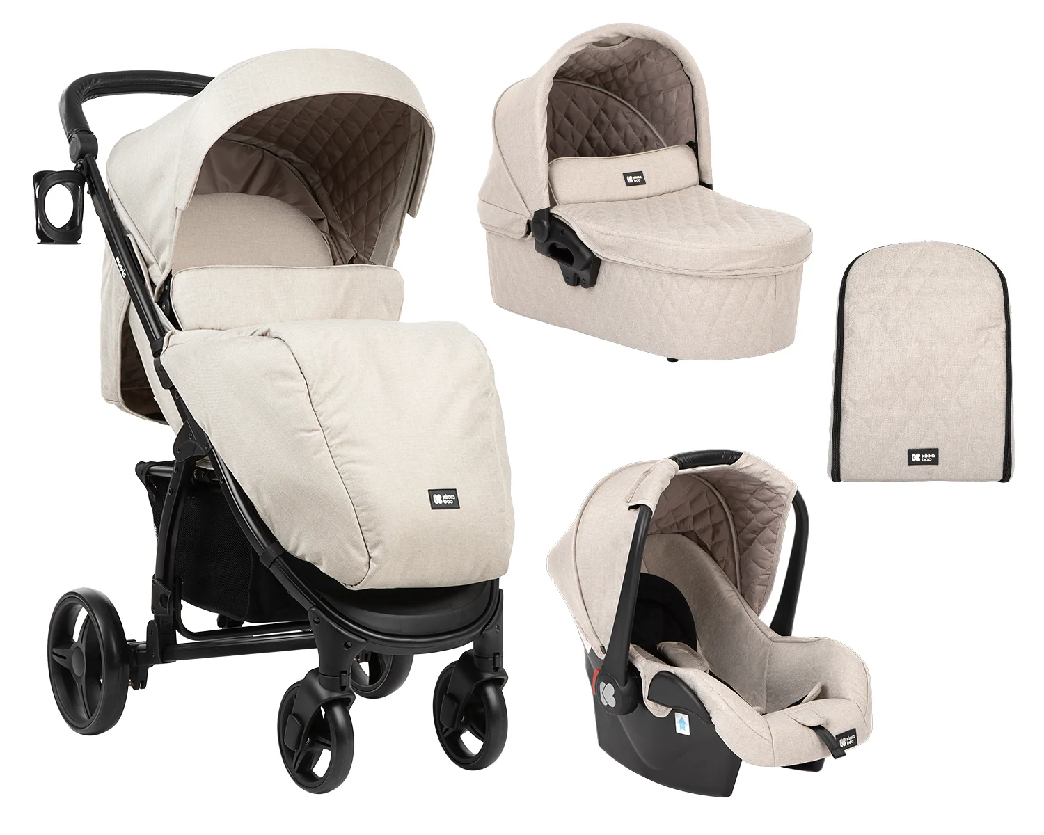 Φωτογραφία προϊόντος: Kikka Boo - Stroller 3in1 Madrid Beige Melange 2020 - 31001010134