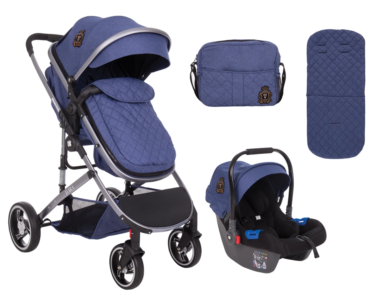 Φωτογραφία προϊόντος: Kikka Boo - Stroller 3 in 1 Tiara Dark Blue - 31001010095