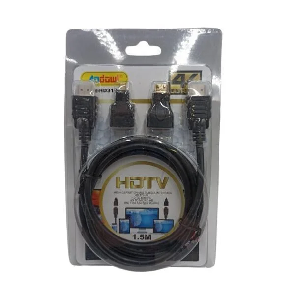 Φωτογραφία προϊόντος: Andowl HD310 Cable HDMI male - HDMI male 1.5m Μαύρο