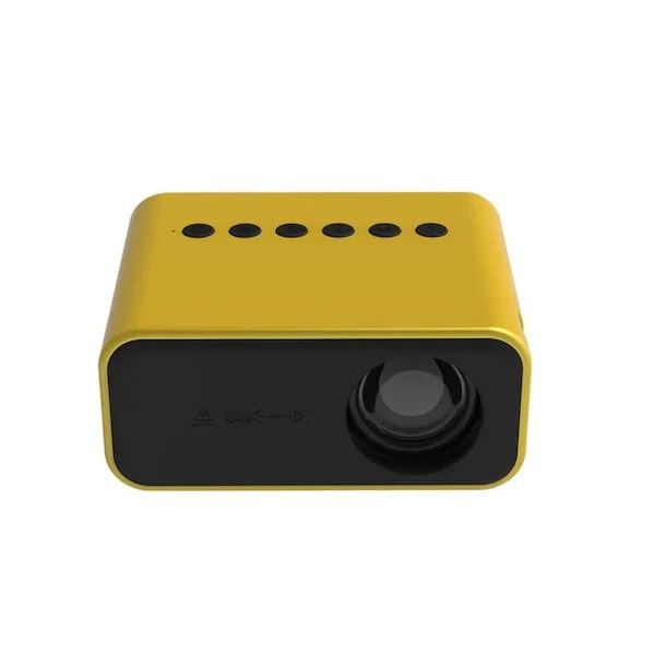 Φωτογραφία προϊόντος: OEM YT500 Mini Projector Λάμπας LED με Ενσωματωμένα Ηχεία Κίτρινος