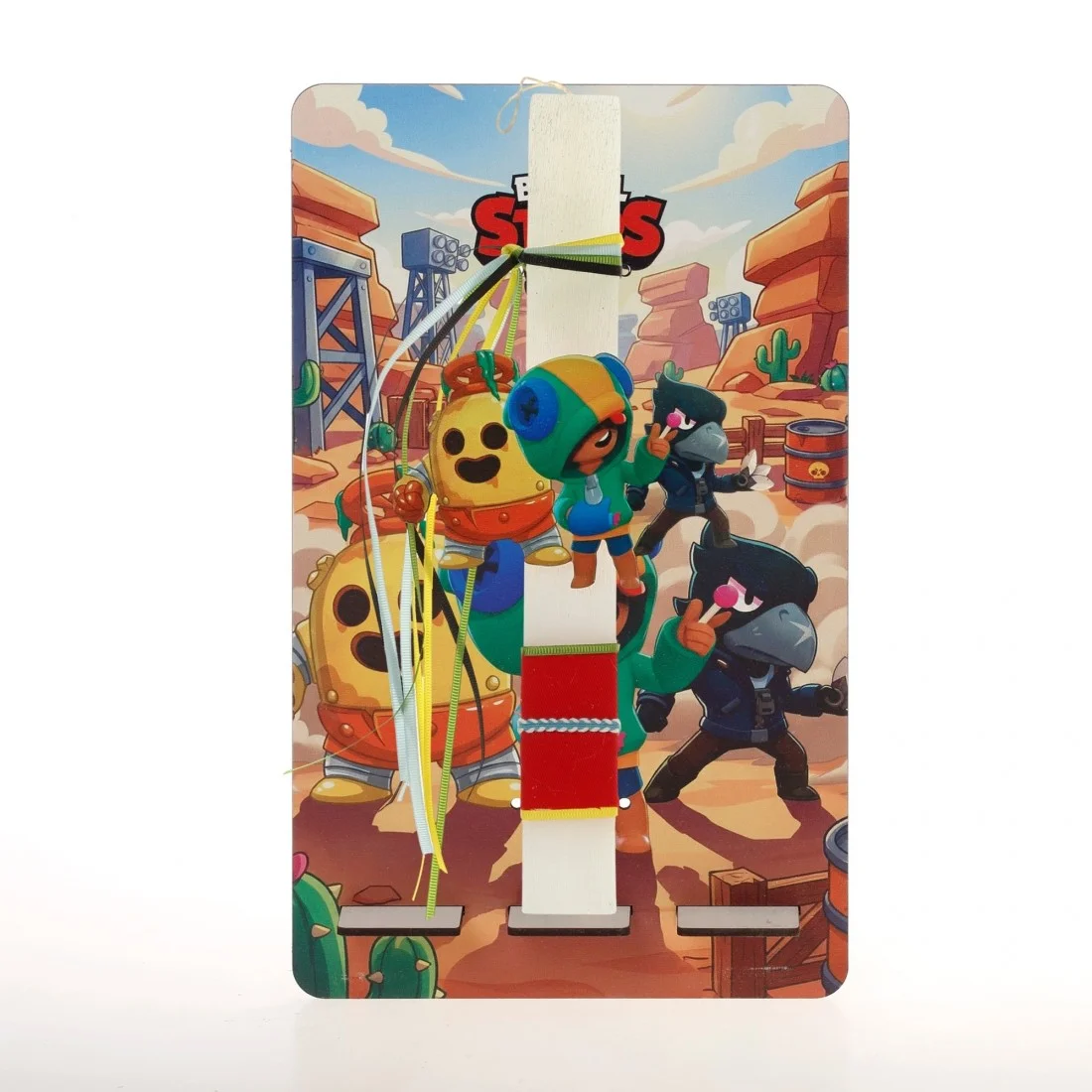 Φωτογραφία προϊόντος: Πασχαλινή Λαμπάδα Brawl Stars με Ξύλινη Βάση Tablet ΠΛΤ-2649
