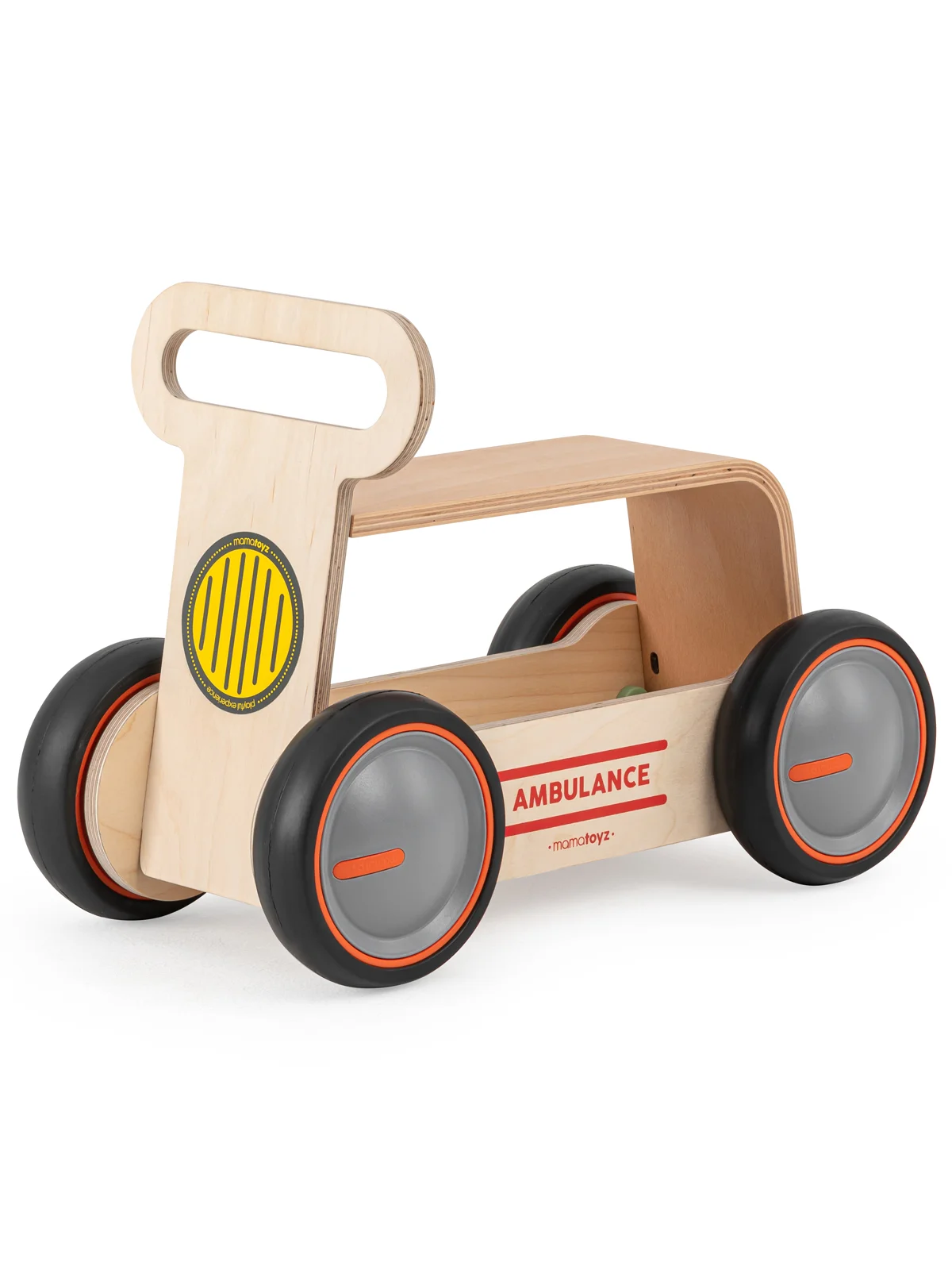 Φωτογραφία προϊόντος: Mamatoyz - Περπατούρα DriveMe Wood Ambulance - 8683723300330