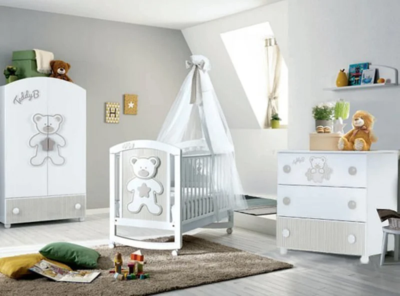 Φωτογραφία προϊόντος: Βρεφικό κρεβατάκι PALI Teddy Bear White-Warm Grey (0127TEDDYB)