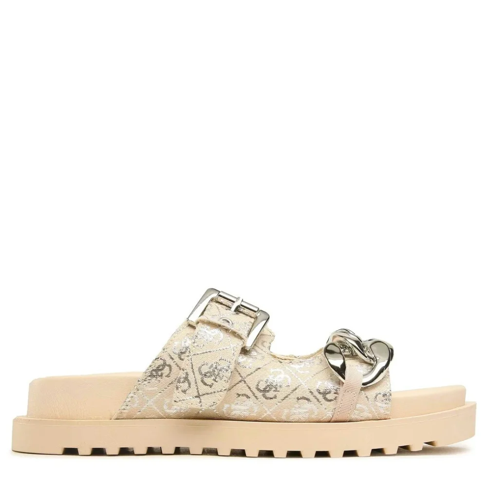 Φωτογραφία προϊόντος: Guess Fatema Σανδάλι Γυναικεία Beige And Silver FL6FATFAL03