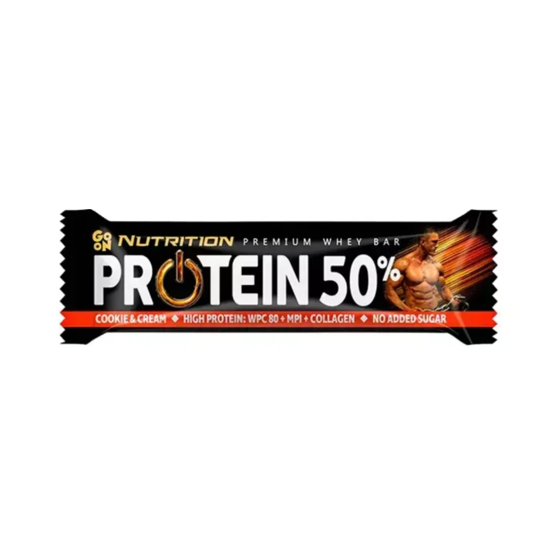 Φωτογραφία προϊόντος: Whey Μπάρα Πρωτεΐνης 50% Cookie & Cream • Go On Nutrition • 40γρ