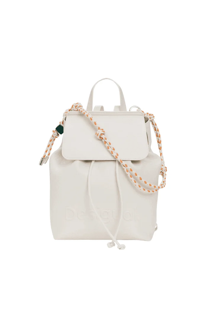 Φωτογραφία προϊόντος: Desigual 26SAKP18 White Small Backpack with Charms