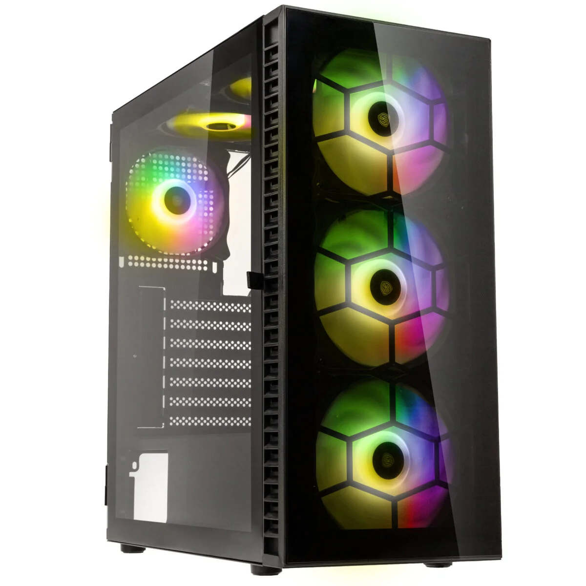 Φωτογραφία προϊόντος: Kolink Observatory HF Glass ARGB Midi Tower Case - Black (with 6 ARGB fans - 3x140mm + 3x120mm)