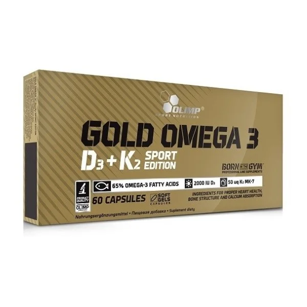 Φωτογραφία προϊόντος: Gold Omega 3 D3 + K2 Sport Edition x 60 κάψουλες - Olimp Nutrition