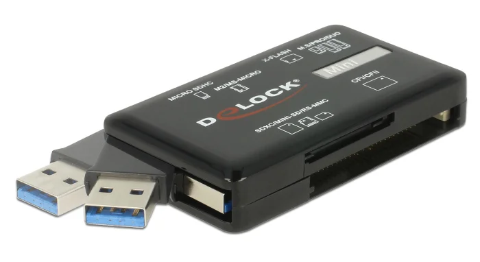 Φωτογραφία προϊόντος: Delock Card Reader SuperSpeed USB Typ-A (3.2 Gen 1) 5 Gbps, 6 Kartenschächte