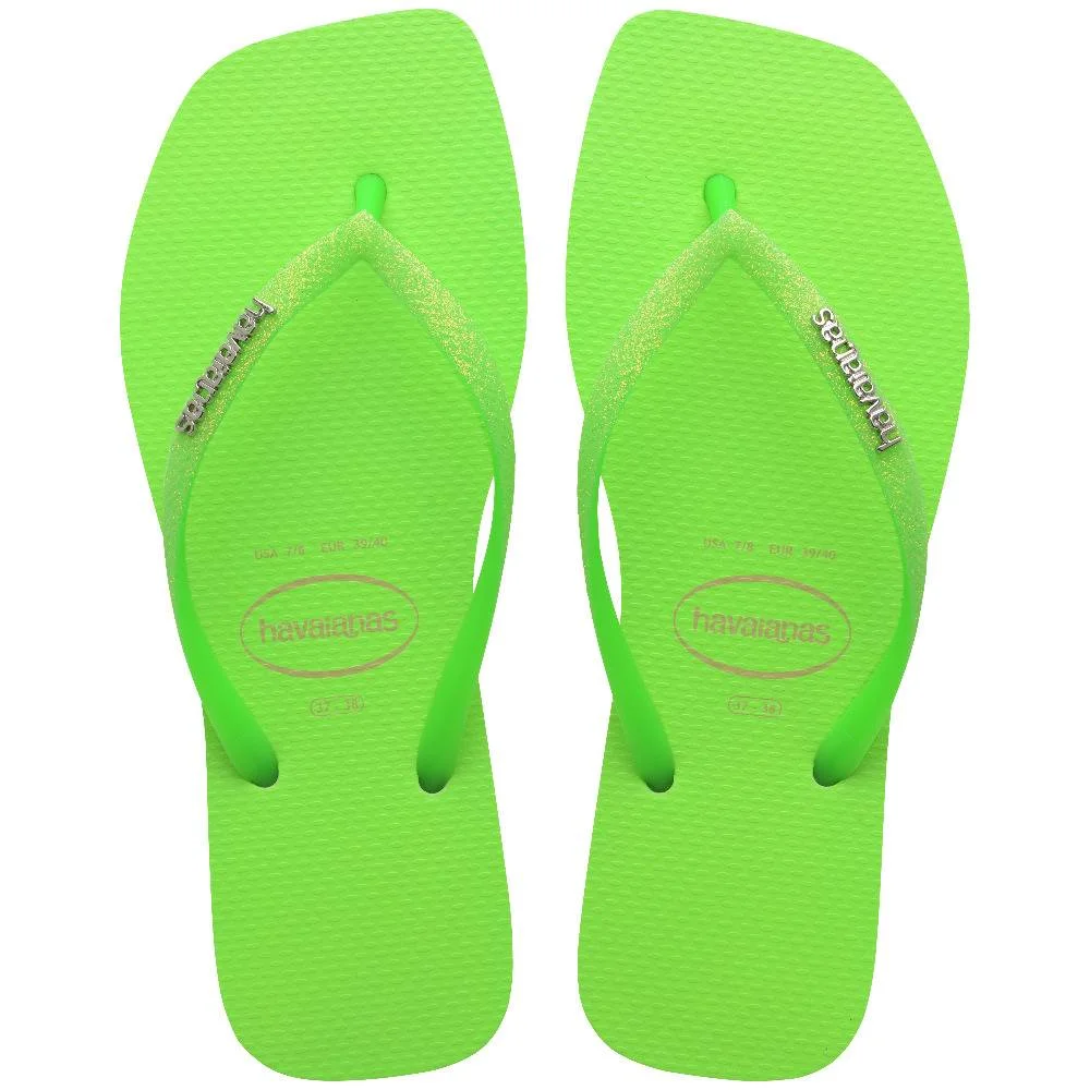 Φωτογραφία προϊόντος: 4148927-1496 - HAVAIANAS SLIM SQUARE GLITTER NEON BEIGE / GREEN Color