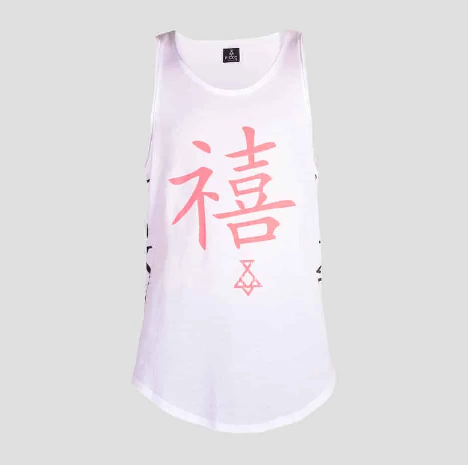 Φωτογραφία προϊόντος: Sleeveless t-shirt with coral fluo TOKYO printing