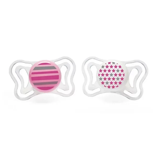 Φωτογραφία προϊόντος: Chicco πιπίλα PHYSIO LIGHT ΡΟΖ(stars+strips) 6-16Μ (2τμχ)