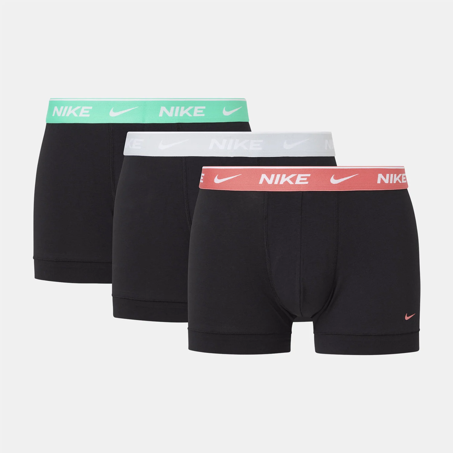 Φωτογραφία προϊόντος: Nike EVERYDAY TRUNK BOXER 3 PACK - BLACK/SEA CORAL/PLATINUM/ELEC ALGAE
