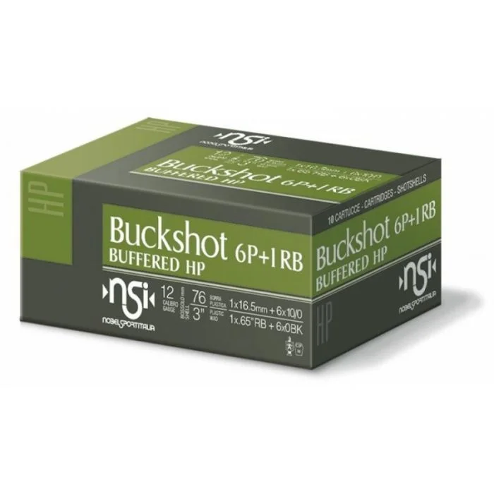 Φωτογραφία προϊόντος: ΦΥΣΙΓΓΙΑ NOBEL SPORT BUCKSHOT 6P+1RB HP BUFFERED MAGNUM