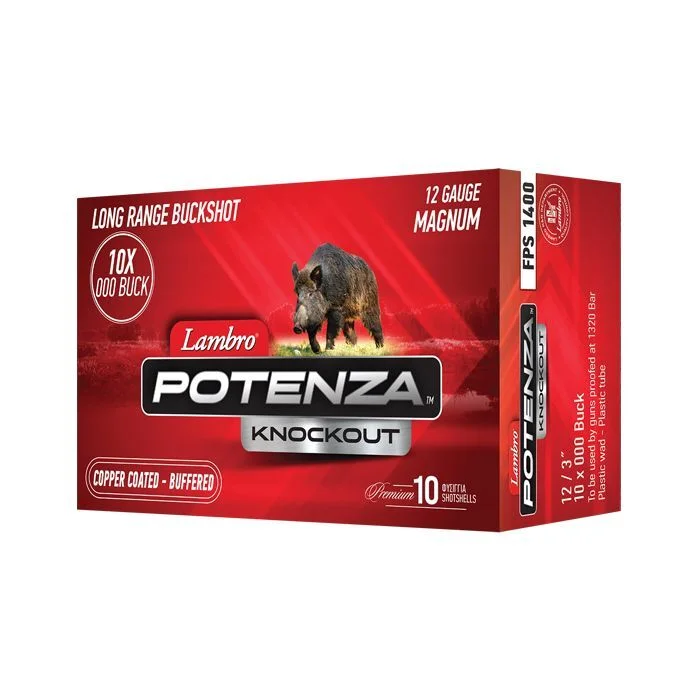 Φωτογραφία προϊόντος: LAMBRO Potenza Knockout 10x9,1mm 10ΒΟΛΑ Magnum CAL 12