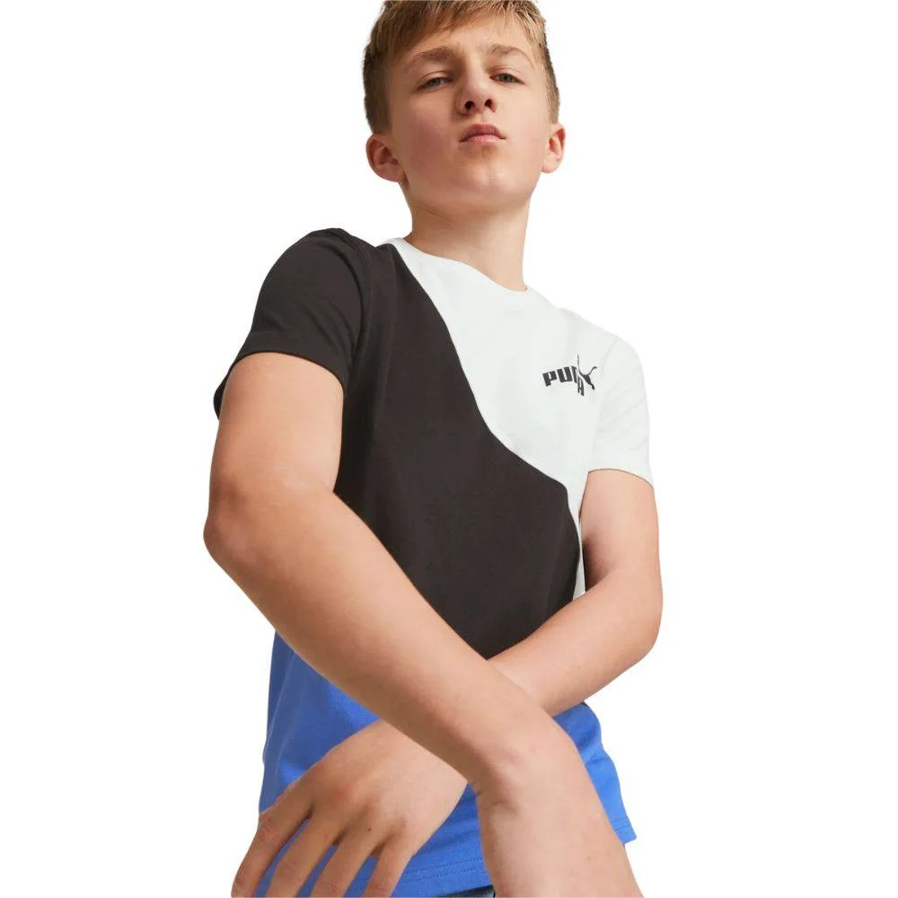 Φωτογραφία προϊόντος: 674231-92 - PUMA POWER CAT TEE YOUTH ROYAL / BLACK / WHITE Color