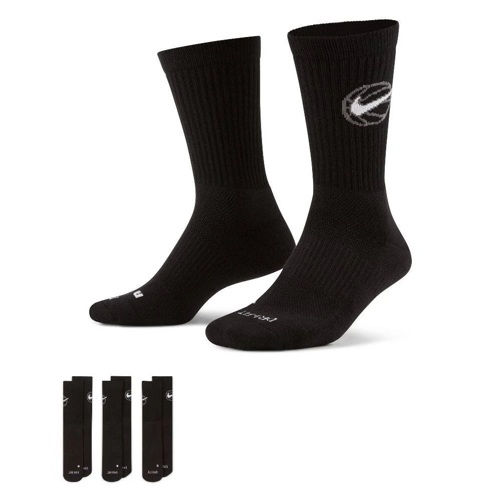 Φωτογραφία προϊόντος: DA2123-010 - NIKE EVERYDAY BASKETBALL 3-PAIRS SOCKS BLACK / WHITE Color