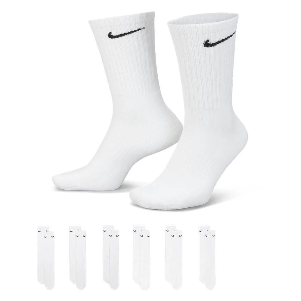 Φωτογραφία προϊόντος: SX7666-100 - NIKE EVERYDAY CUSHION CREW 6 PAIRS SOCKS WHITE / BLACK Color