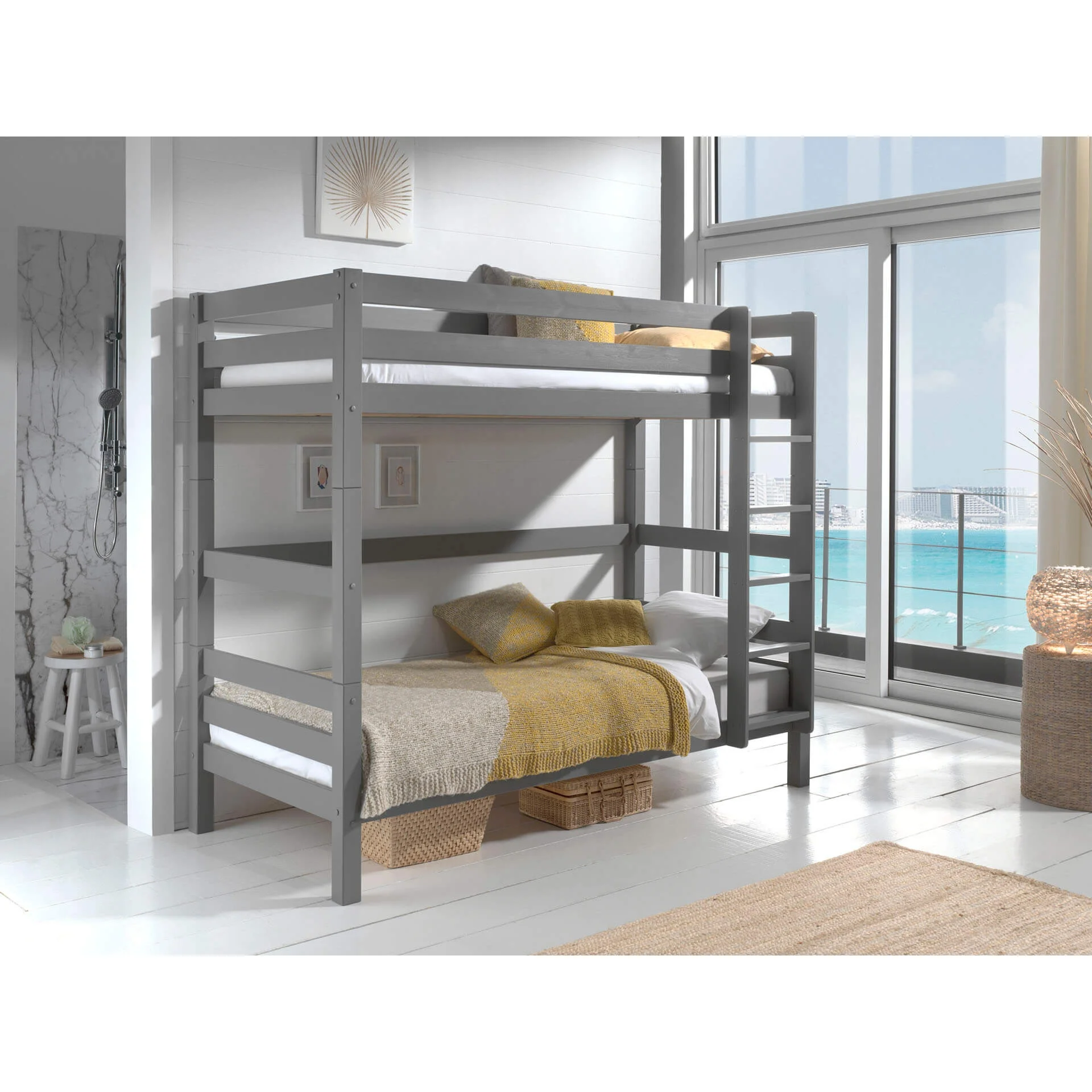 Φωτογραφία προϊόντος: Vipack Κουκέτα Pino High-Bunk 182 Γκρί - Πεύκο - 209Μx105Πx182Υ